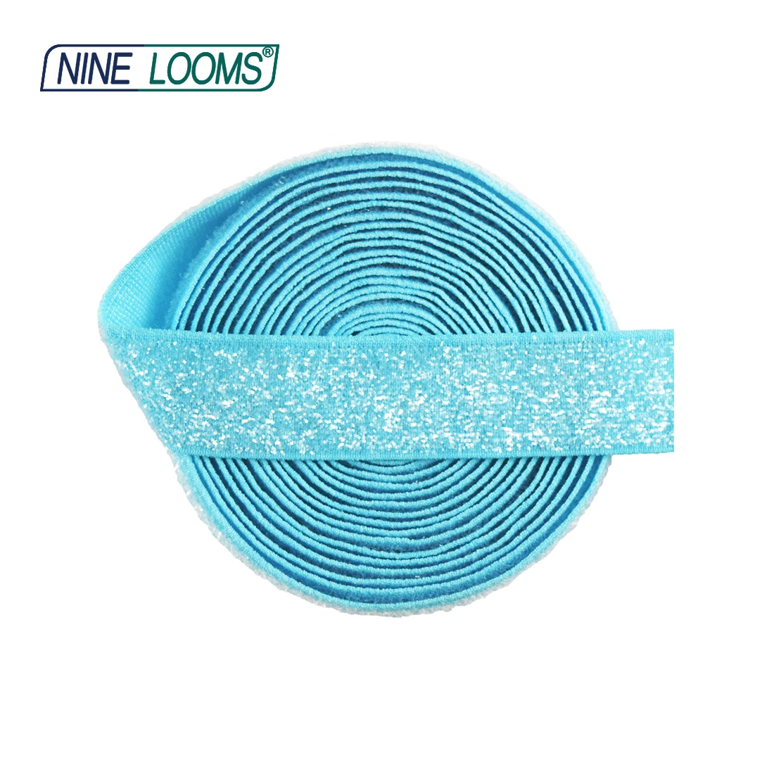 Neun Webstühle Metallic Glitter Gummibänder 5/8 "15mm Spandex Band Haar gummi Armband Stirnband Kleid DIY Näh besatz 10 50 Yard von Spule – Detail 3