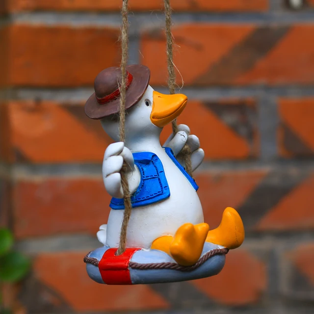 Statue de Canard en Résine à Suspendre à l'Arbre, Sculpture Animale  d'Extérieur pour la Maison, le Bureau, le Jardin, le délégations, Cadeau  Artisanal Amusant - AliExpress