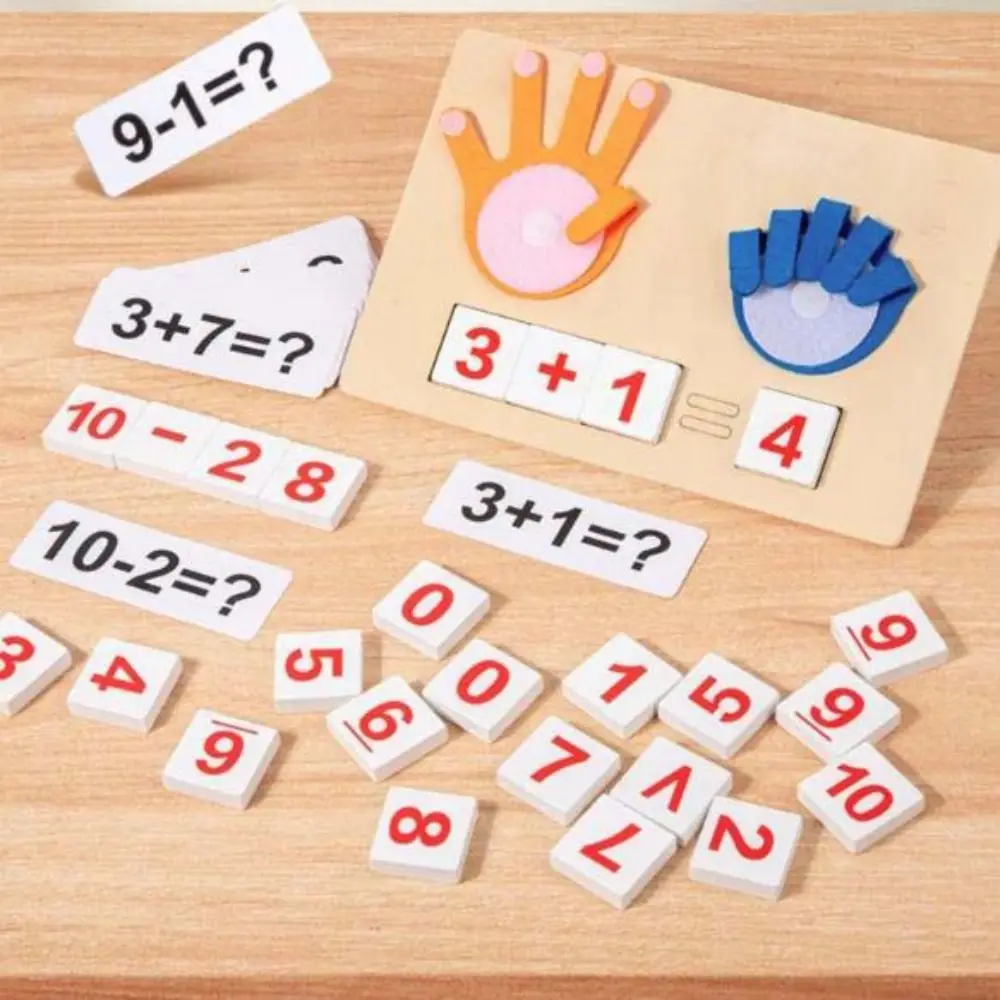 손가락 계산 디자인 수학 학습 게임 디지털 인지 숫자 학습 나무 숫자 장난감 재미있는 수학 다채로운