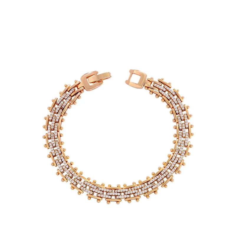 

TW9 Gold Bracelet 6mm Four-leaf clover gold bracelet, Suitable For Women's Jewelry Gifts SP