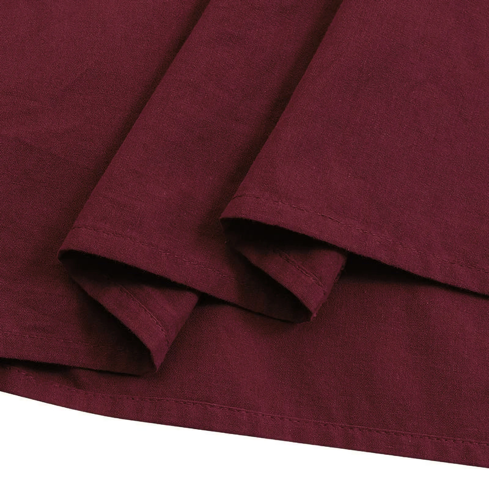 Women´s Casual Long Skirts, Solid Color Pleated Big Hem Elastic Waist Loose Fit Skirts, Simple Style Bottoms 5