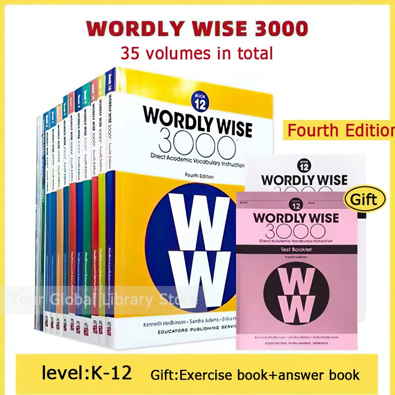 High quality Wordly Wise 3000 word color printing 35 books