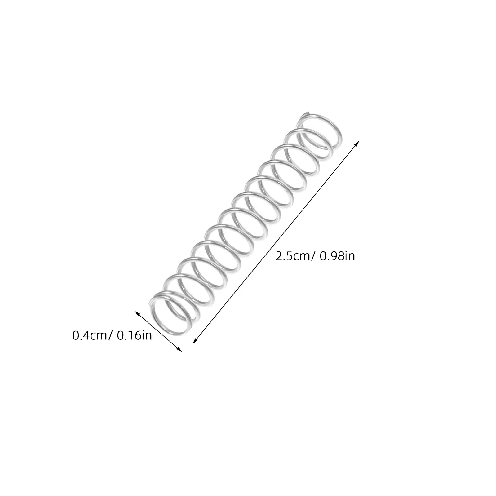 50Pcs 스테인레스 스틸 압축 스프링 0.4mm 4Mm 25Mm 볼펜 리필 교체용 클릭 개폐식 젤 펜 스프링