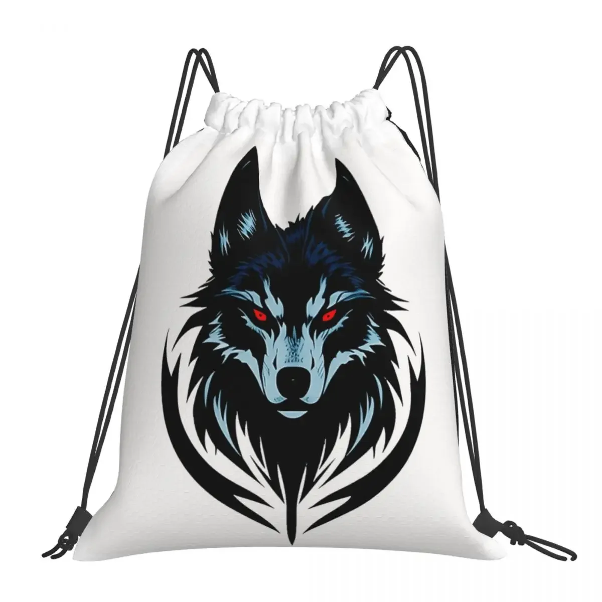 

Vhalkyr - Wild Wolf Backpacks Fashion Portable Drawstring Bags Drawstring Bundle Pocket Sports Bag BookBag For Travel Students