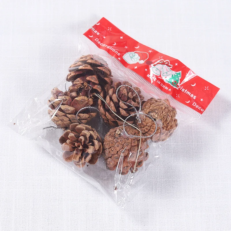 6pcs Artificial Flowers Pineapple Grass Artificial Pine Nuts Cones For Wedding Christmas Tree Wreath Scrapbooking Decor