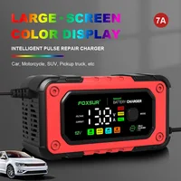 EAFC 12V 7A Car Battery Charger Smart Multiple Protection AGM Lithium Iron Lead-acid Charger for Car SUV RV Motorcycle Truck 2