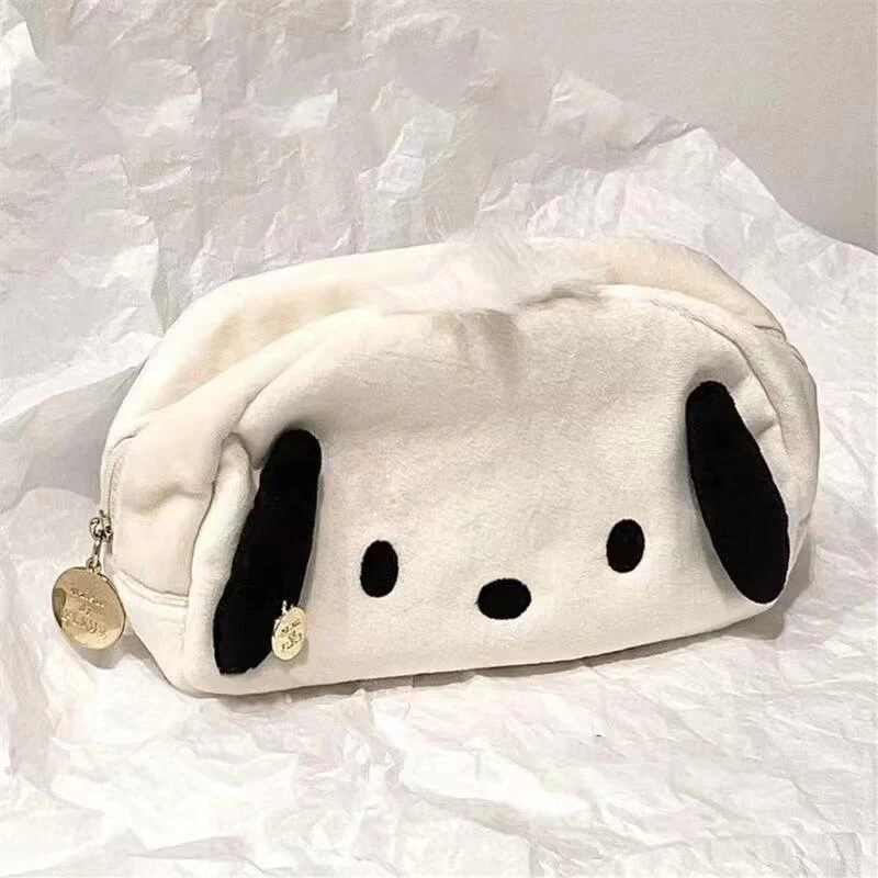 

New Kawaii Sanrios Pochacco Plush Pencil Case Pen Bag Cute Cartoon High Beauty Student Storage Christmas Birthday Gift For Girls