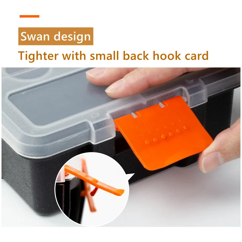 Plastic Small Parts Box, Dividing Case, Portable Screw Classification,  Storage with Cover, Stacked Electronic Component Storage - AliExpress
