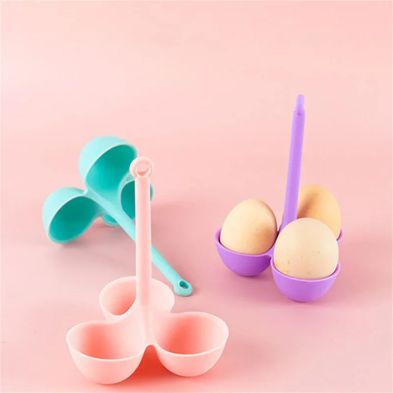 Creative 3/5 Hole Egg Holder Silicone Egg Steamer Home Cooking Utensils High Temperature Resistance Water Boiled Eggs Ware Trays egg boiler mold cup silicone egg poacher silicone baking mold egg cup holder