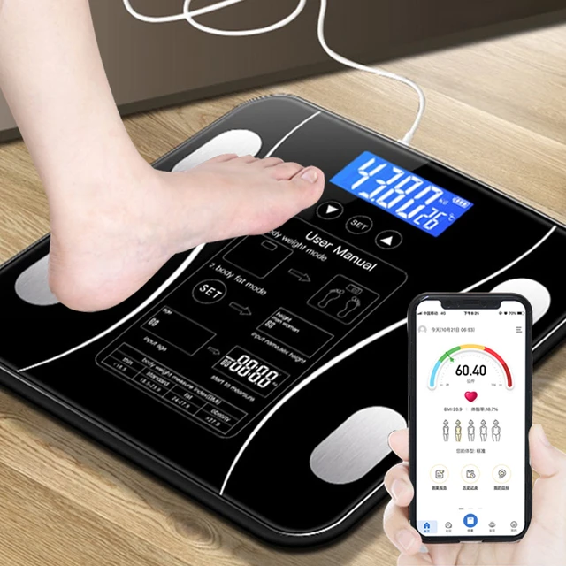 High Precision Smart BMI Body Fat Scales Touch Control Digital Bathroom  Electronic Weight Scale, Accurate Muscle And Water Mass Health Body  Composition Analyzer Monitor