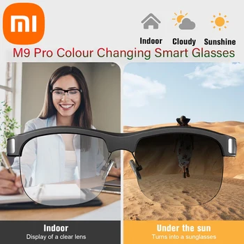 Xiaomi M9 Pro Occhiali Bluetooth intelligenti che cambiano colore Anti-UV e anti-luce blu Chiamate impermeabili Occhiali da sole intelligenti wireless