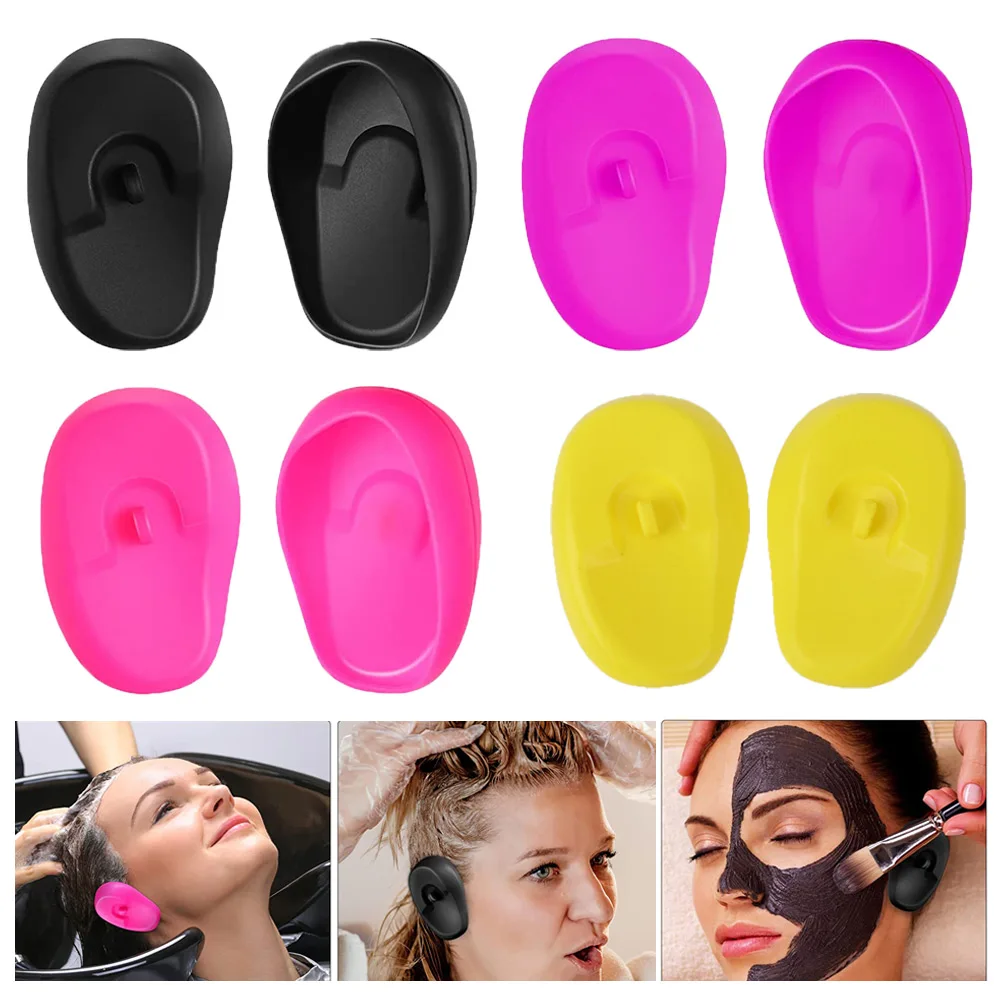 

Hair Dye Ear Cover Silicone Earmuffs Caps Hair Salon Ear Cover Hairdressing Dye Coloring Ear Cover for Salon Styling Accessories