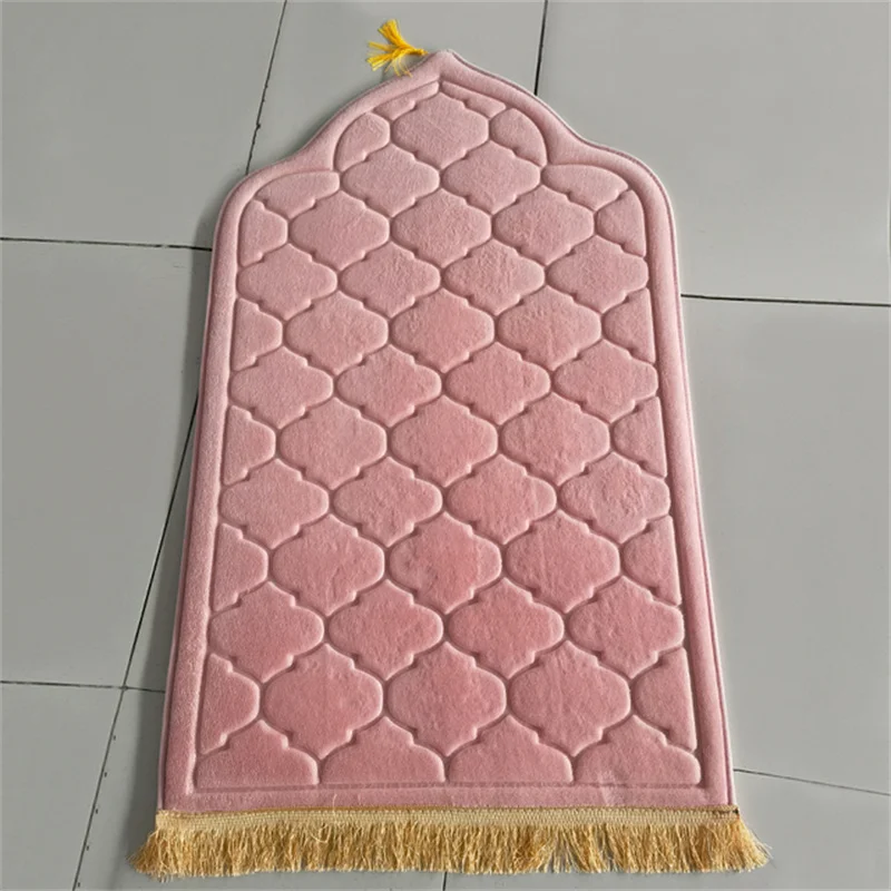 Tapis De Prière Musulman RUIXIA - Flanelle Douce 60x110 Cm - Antidérapant - Cadeau Ramadan