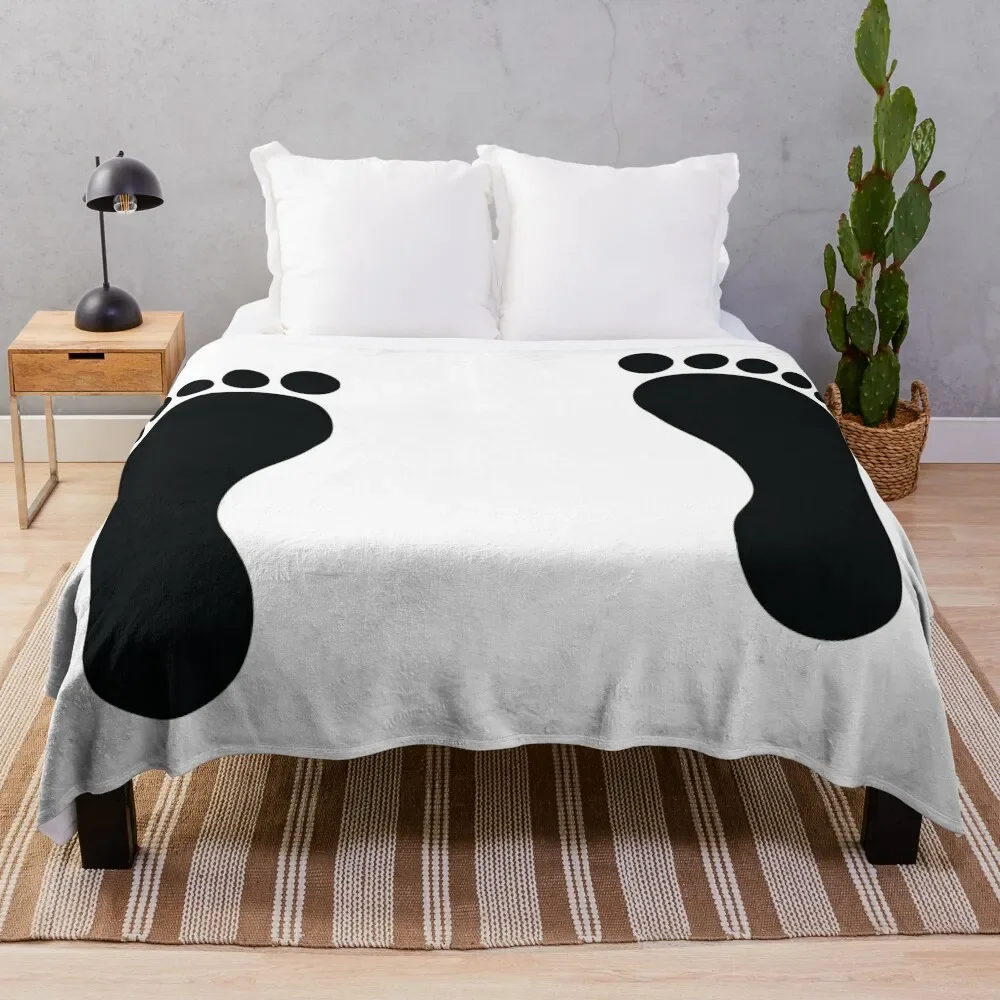 

Footprint Throw Blanket Tourist Fluffys Large Summer Blankets