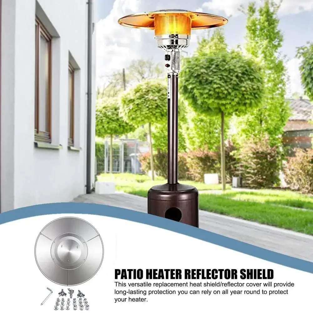Patio Heater Reflector Shield, (10 Panels) Propane Patio Heat