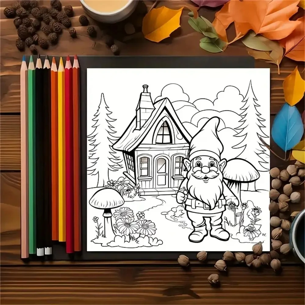1pc Art Coloring Book 22 Page Coloring Books Gift For Birthday Party Relieve Stress Kill Time Graffiti Painting Drawing Art Book 4