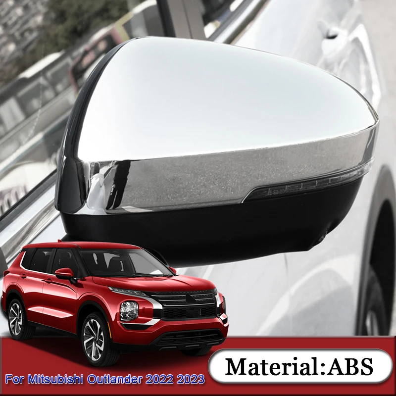 

For Mitsubishi Outlander 2022 2023 Car Styling ABS Car External Rearview Mirror Cover Sequins Auto Sticker Automobiles Accessory