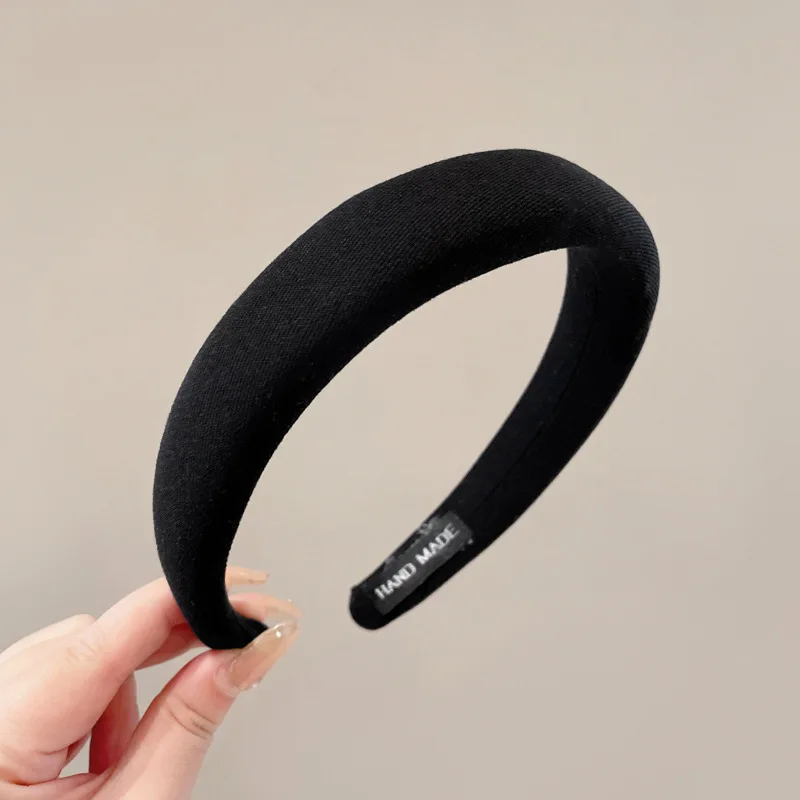 2023 Mode Haarband Haarbänder für Frauen Mädchen Einfarbig Twilled Stirnbänder Designer Breites Haarband Haarschmuck Kopfbedeckung – Detail 11