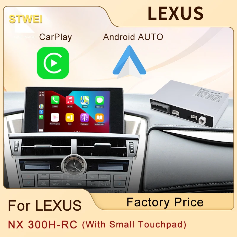 

STWEI Wireless Apple CarPlay Android Auto Box For LEXUS With Small Touchpad NX 300H 2015-2016 RC 2014-2016 Car Play Mirror Link