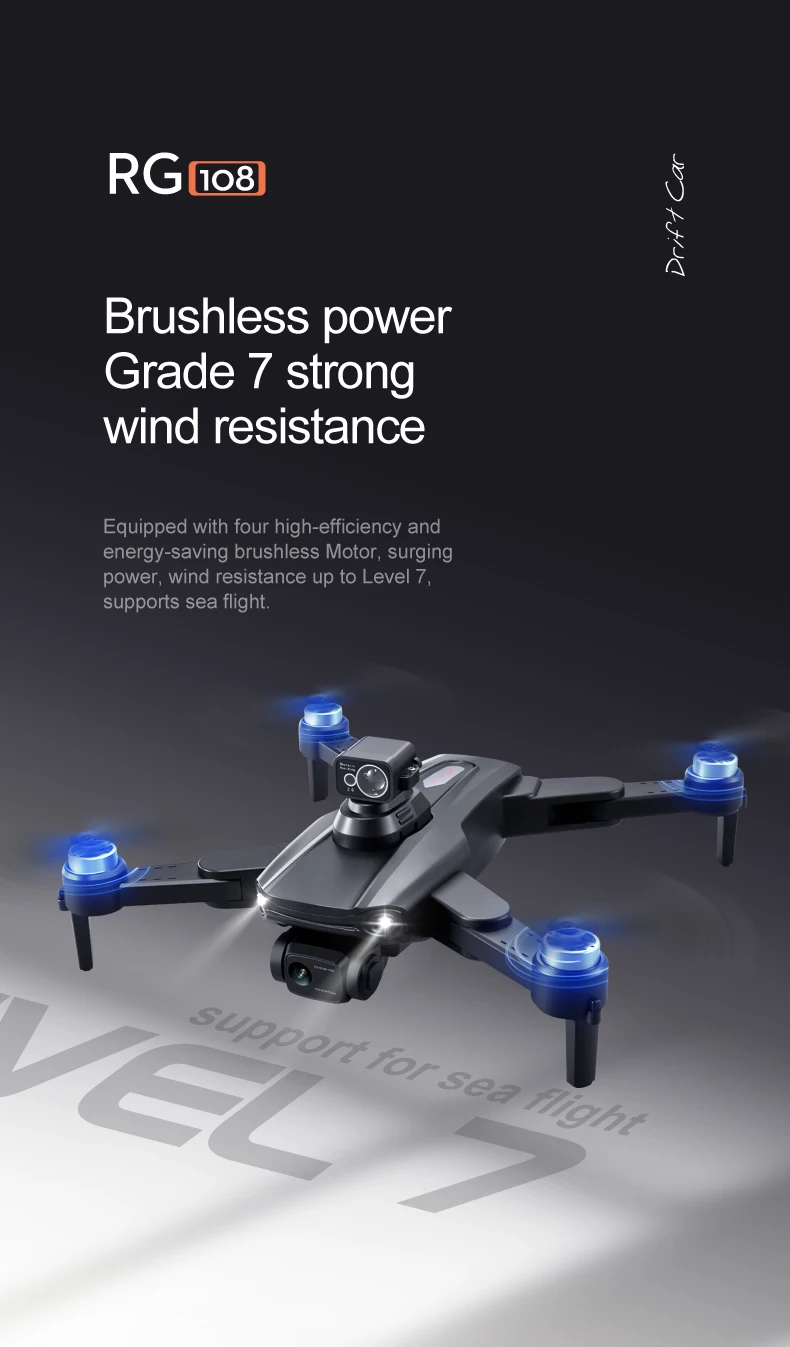 remote control car helicopter RG108 Pro GPS Drone 4K Professional HD Camera FPV Obstacle Acoidance Aerial Photography Brushless Motor Foldable Quadcopter Dron RC Helicopters medium