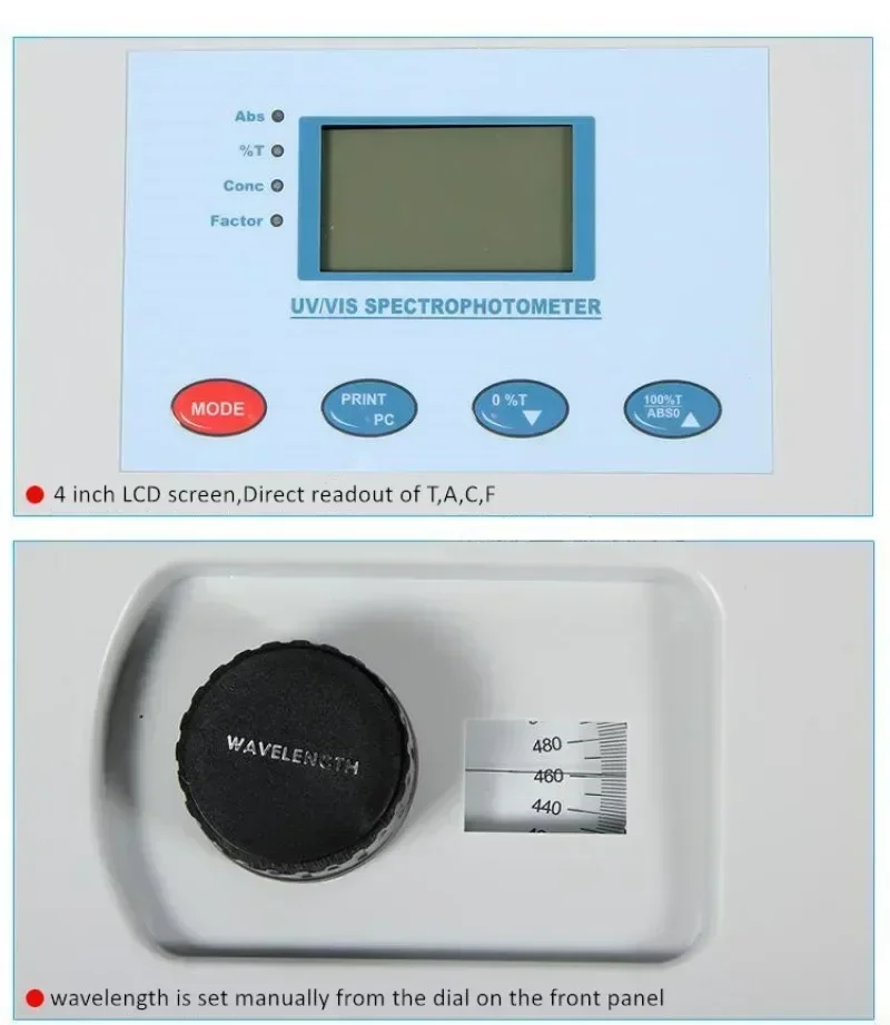 Easy-to-use UV-Vis Spectrophotometer for Basic Transmission Measurement Spectrophotometer 721N 722N 752N with CE Certificate