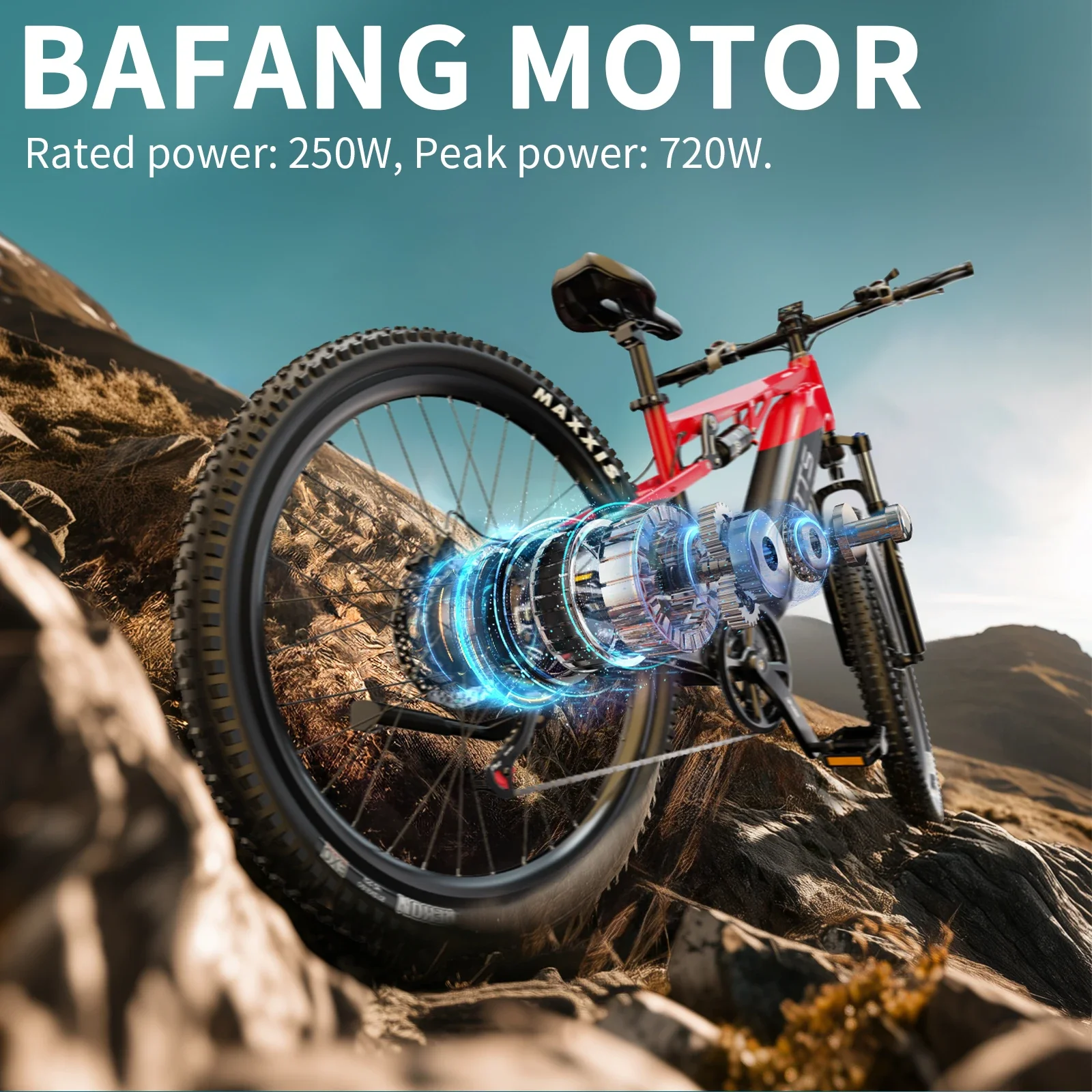 DUOTTS E29 Erwachsenen-Elektrofahrrad 250W Motor Offroad 48V 13,5AH Akku 27,5 Zoll Reifen Allterrain-Fahrrad – Detail 7