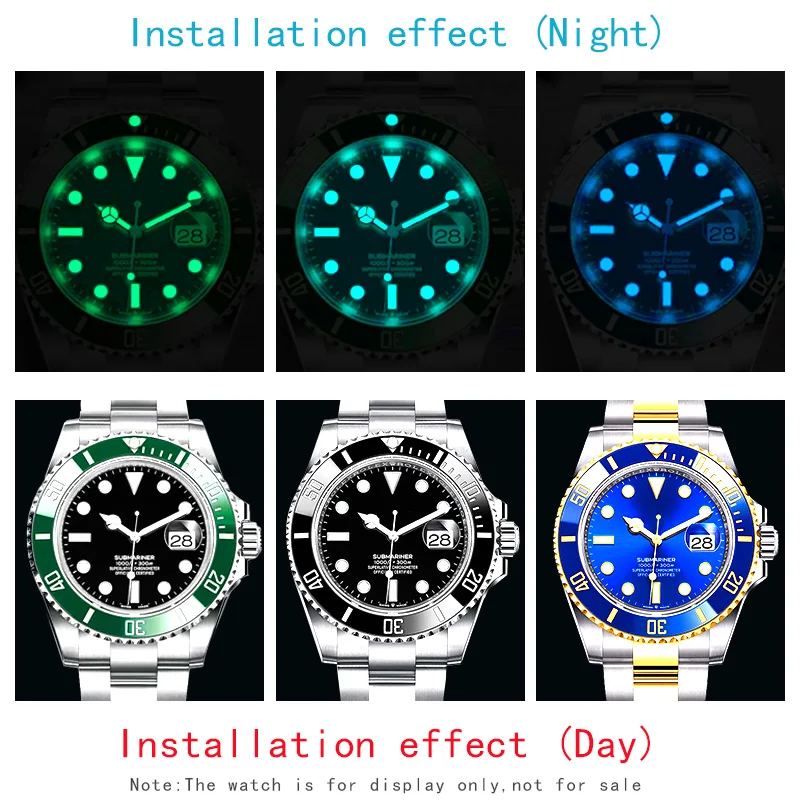 For Bezel Insert Luminous Pip At 12 For Seiko lume pip Watch Parts