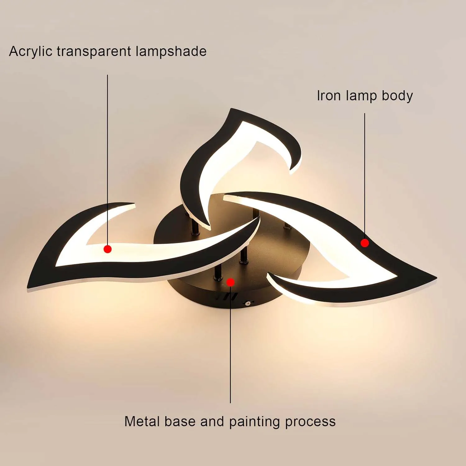 Installation en plafond du plafonnier LED à intensité variable