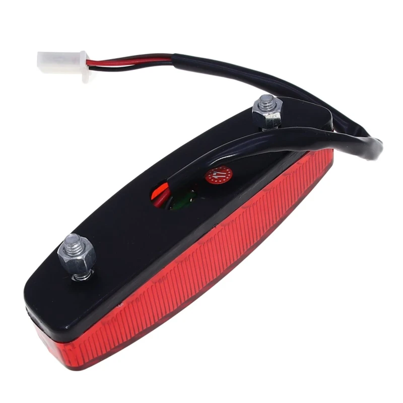 Luz LED de freno de 3 cables para motocicleta, 12V, luz trasera de licencia roja para ATV, todoterreno, luz trasera para correr, Universal, 12V,