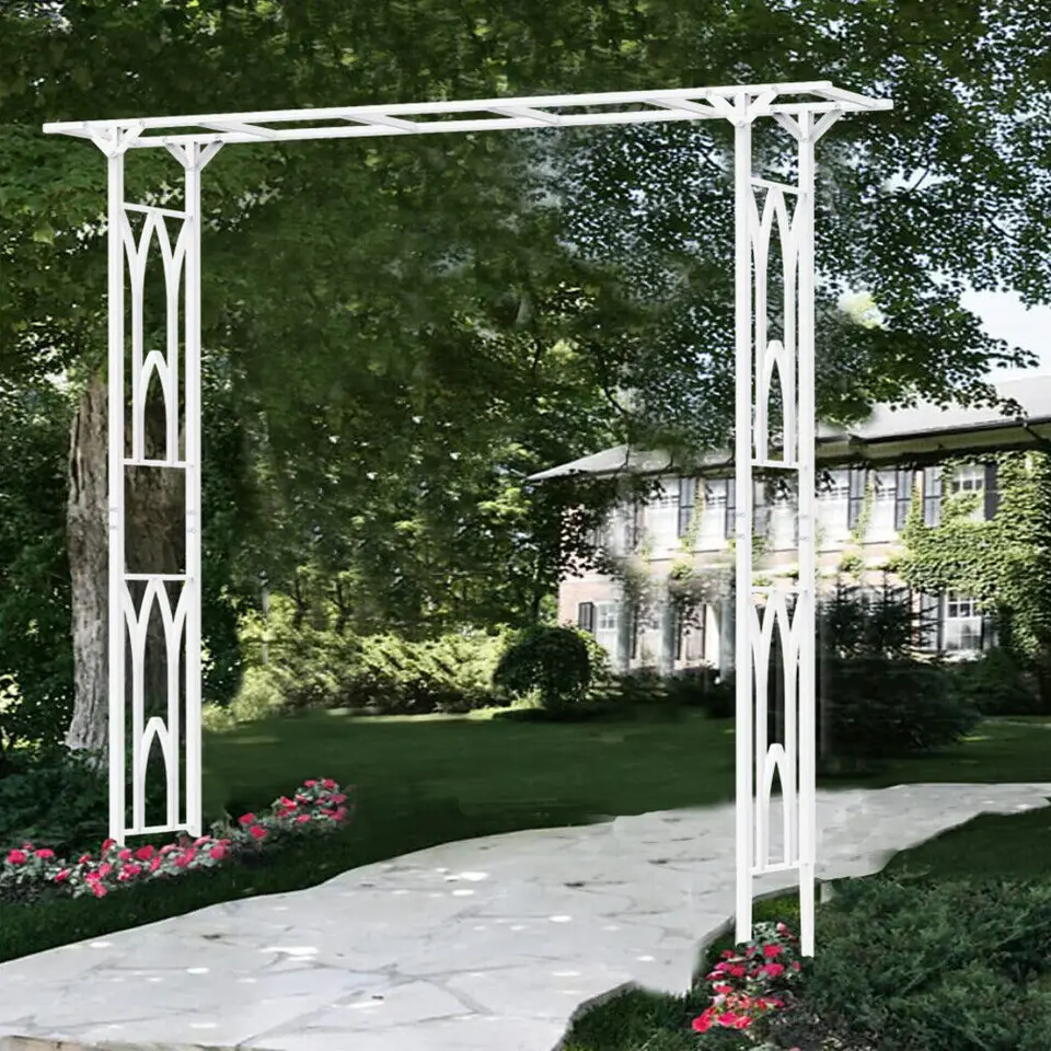 Arco de jardín estereoscópico, cenador, decoración de arco de boda de Metal  súper fuerte, enrejado de pérgola al aire libre - AliExpress, image size:960x960