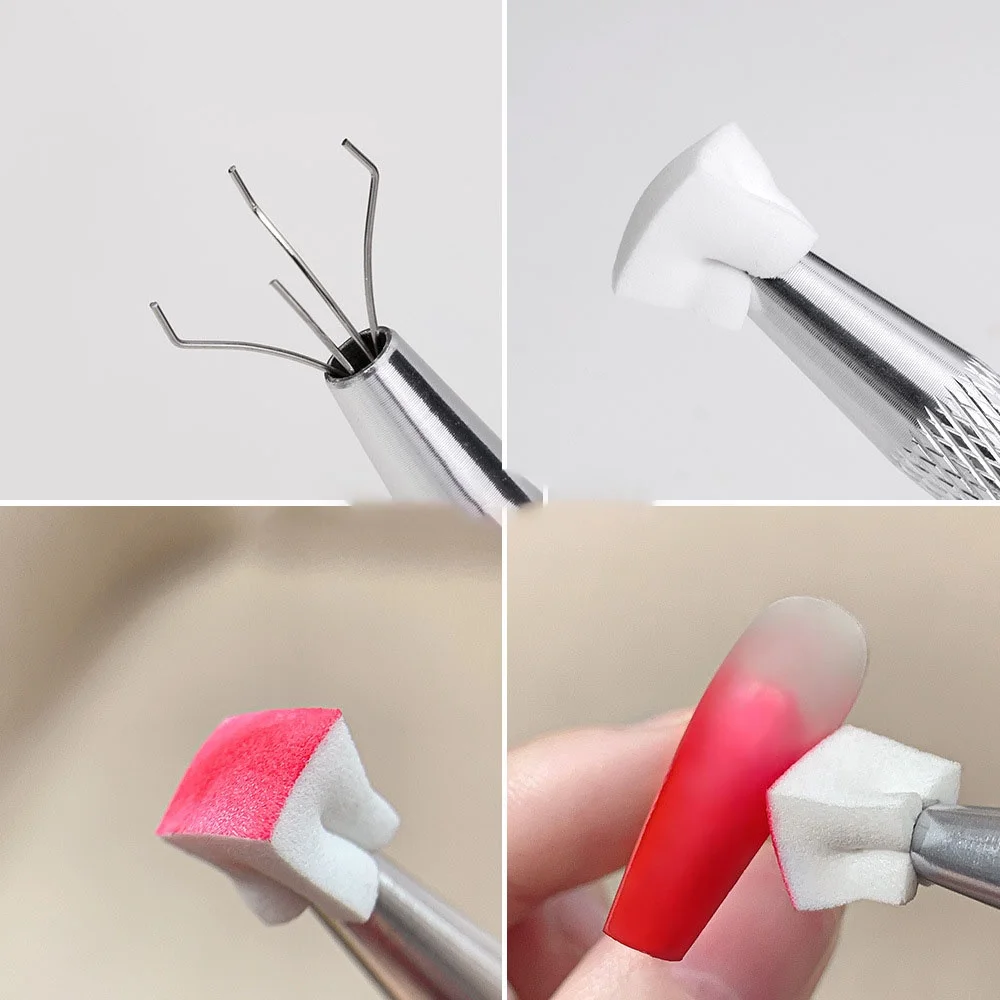 Nail Art Sponge Soft Sponges Gradient Nail Art Stamper Tools Fade Color Manicure Dotting Pen Polish Nail Sponge Gripper Tool 5