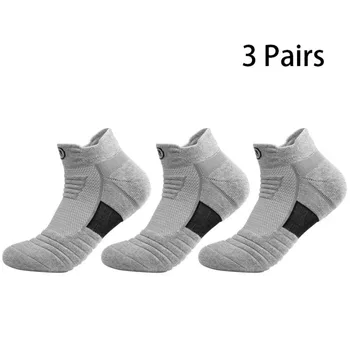 3 pares de meias atléticas de malha respirável Terry acolchoadas, gerenciamento de umidade e duráveis, reduz o pé para corrida, caminhadas e esportes 1