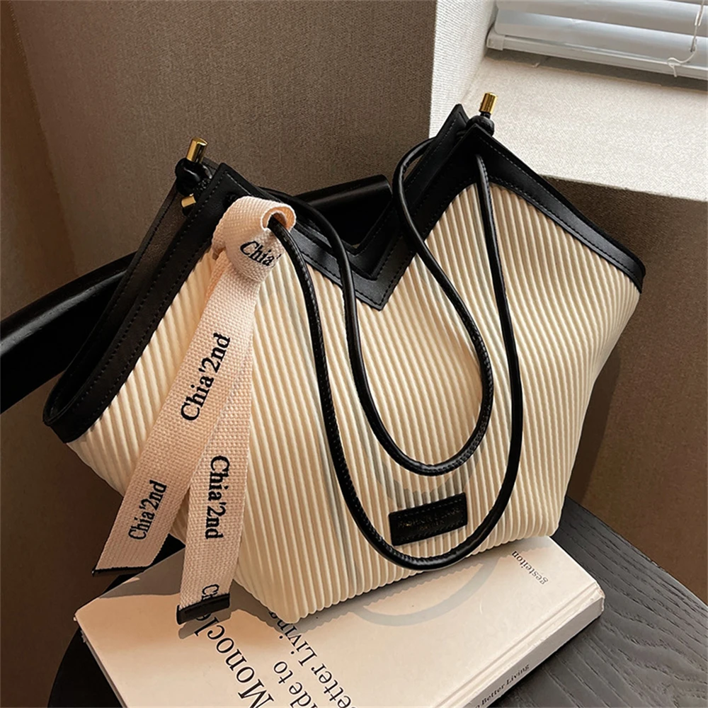 

Fashion Women Shoulder Bag PU Leather Tote Handbag Female Shopping Bags Soft Leather Lady Purse Bags High Capacity Totes 2024