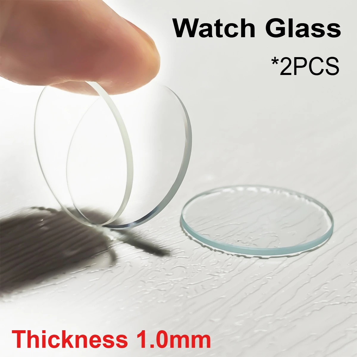 2개 15 - 45mm 플랫 라운드 시계 크리스탈 유리 미네랄 투명 스마트 시계 교체..