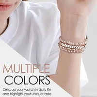 Bracelet lien perles Bracelet pour Apple Bracelet de montre pour femmes 38mm 40mm 41mm 42mm 44mm 45mm 46mm 49mm 4