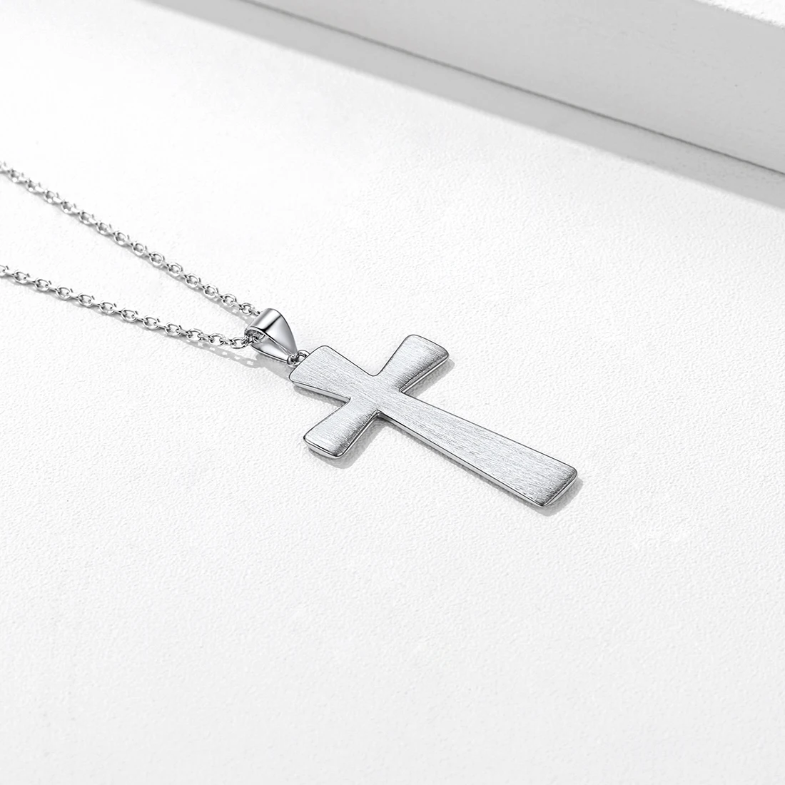 925 Sterling Silver Baseball Cross Necklace with 18 Inches Rolo Chain Jewelry Gift for Sport LoverQC24