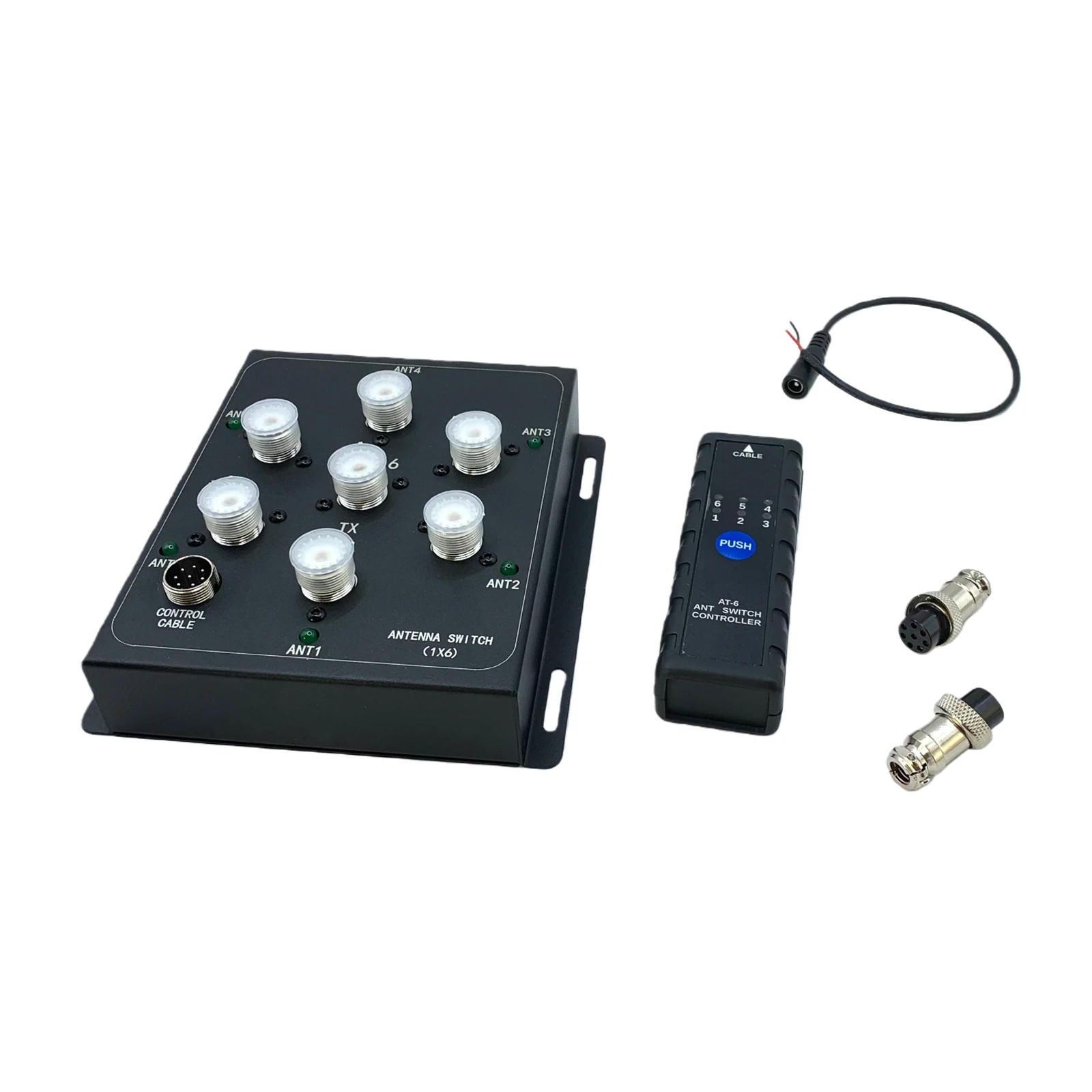 6방향 동축 원격 안테나 스위치 1.8MHz-55MHz 고출력 전송 도구, 기지국/휴대용 무전기와 호환 가능