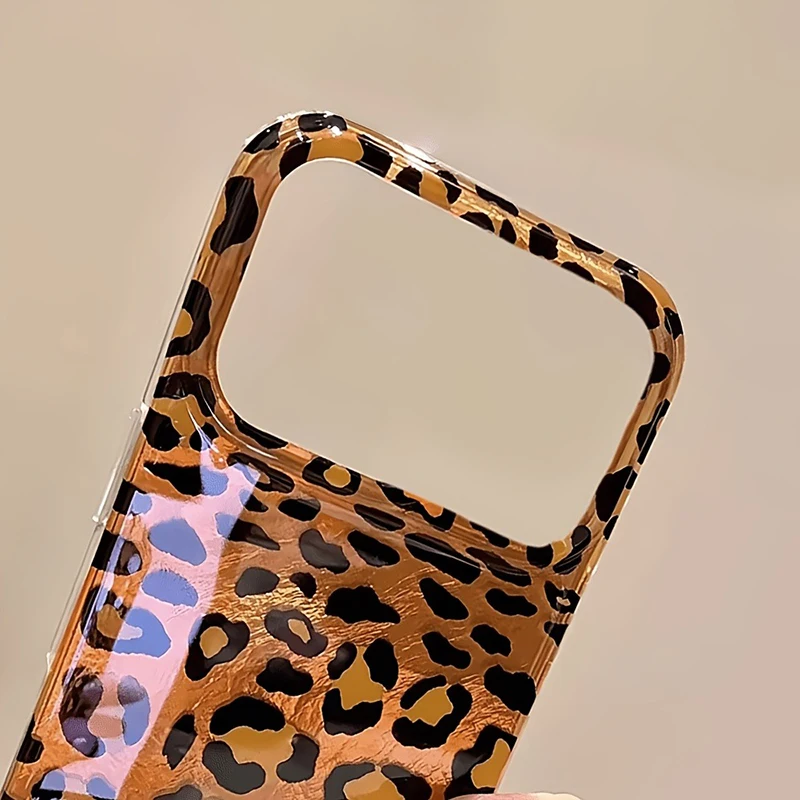Luxury Orange Black Leopard Print Pattern Silicone Soft Phone Case