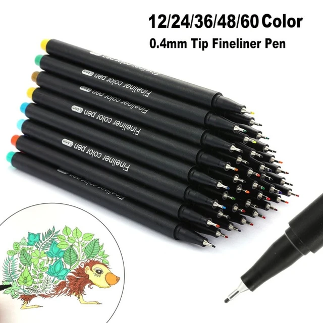 36-Pack Colored 0.4mm Tip Fine Point Markers Drawing Pens