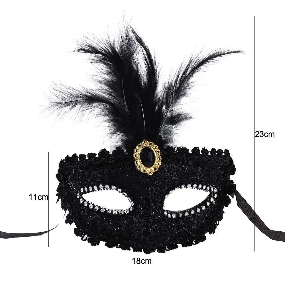 Masquerade Mask Party Woman Luxury Peacock Feathers Half Face Cosplay Costume Venetian For Children