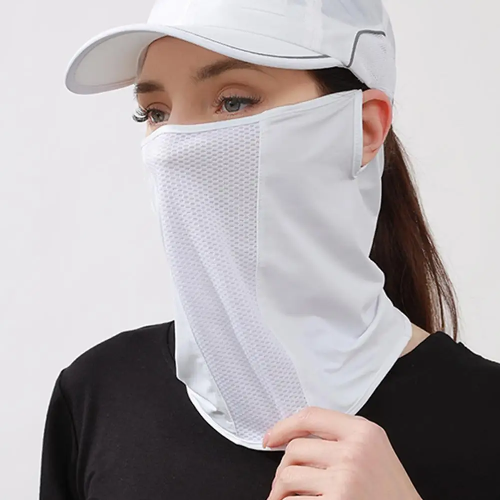Sports Bandana Breathable Ice Silk Full Face Soft Adjustable Anti Ultraviolet Thin For Outdoor V9d0