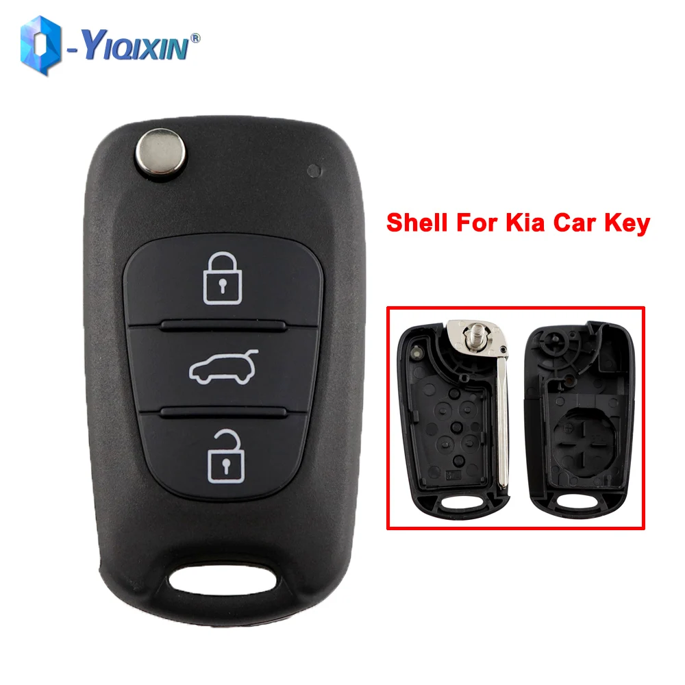 YIQIXIN Replacement Fob Cover For Kia K2 K3 K5 Rio3 Picanto Ceed Cerato Sorento Sportage 3 Button Flip Remote Car Key Shell Case