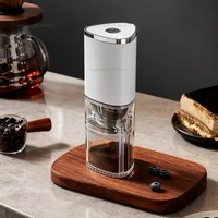 Rechargeable Electric Coffee Grinder Portable Mini Home Coffee Shop Black And White Detachable Cleaning Coffee Bean Grinder 1