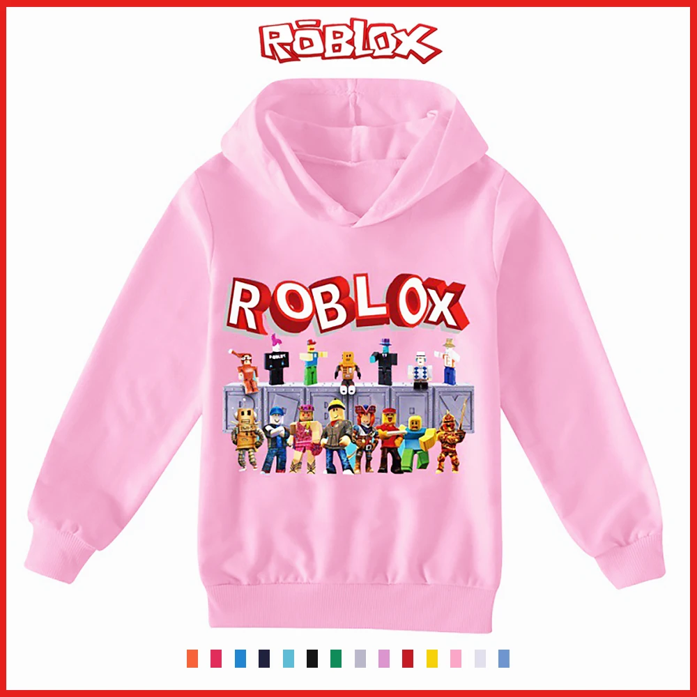 

2023 Popular Game Roblox Anime Cartoon Big Boys and Girls Printed Sweater Long Sleeve Children's Hoodie Birthday Halloween Gift
