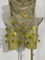 2025 New Luxury Sparkly Diamond Sexy Mesh Bodysuit Women Evening Prom Birthday Party Gown Nightclub DJ Performance Stage Wear - Image 6