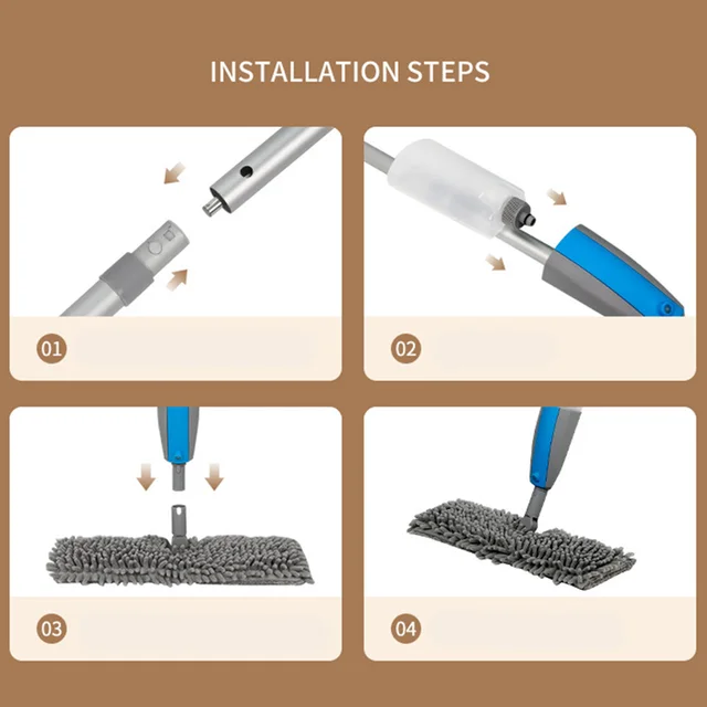 Mop With Spray For 360 Degree Spin Mop With Water Tank And Spray Function For Quick Floor Cleaning Household Cleaning Tool 5