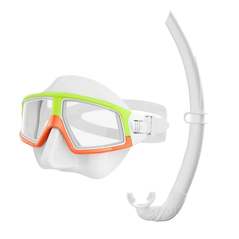 성인용 김서림 방지 프리다이빙 마스크 UV400 보호 기능 - 인체공학적 누수 방지 실리콘 다이빙 마스크