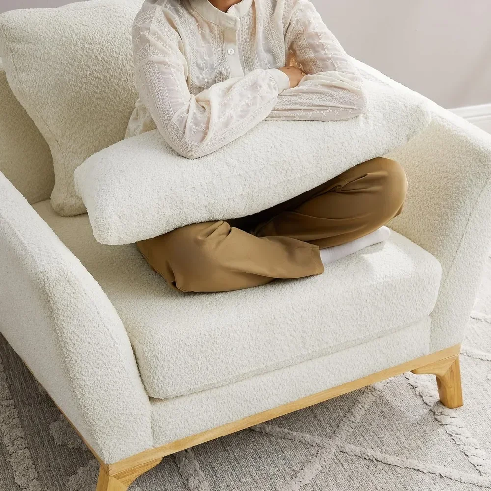 Living Room Chair, Thick Cushion Bedroom Reading Chairs, Comfortable Single Sofa, Accent Chair