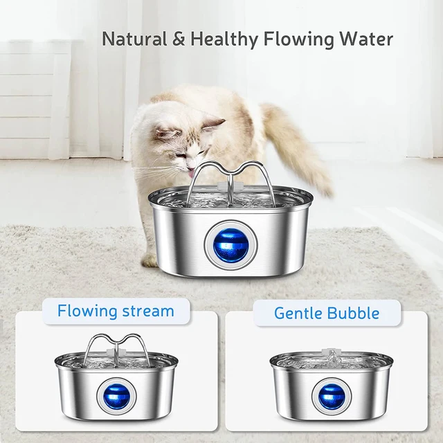 3.2L Stainless Steel Pet Water Feeder Auto Cat Fountain Smart Dog Water Dispenser Visual Window Drinking Bowl Pet Accessories 3