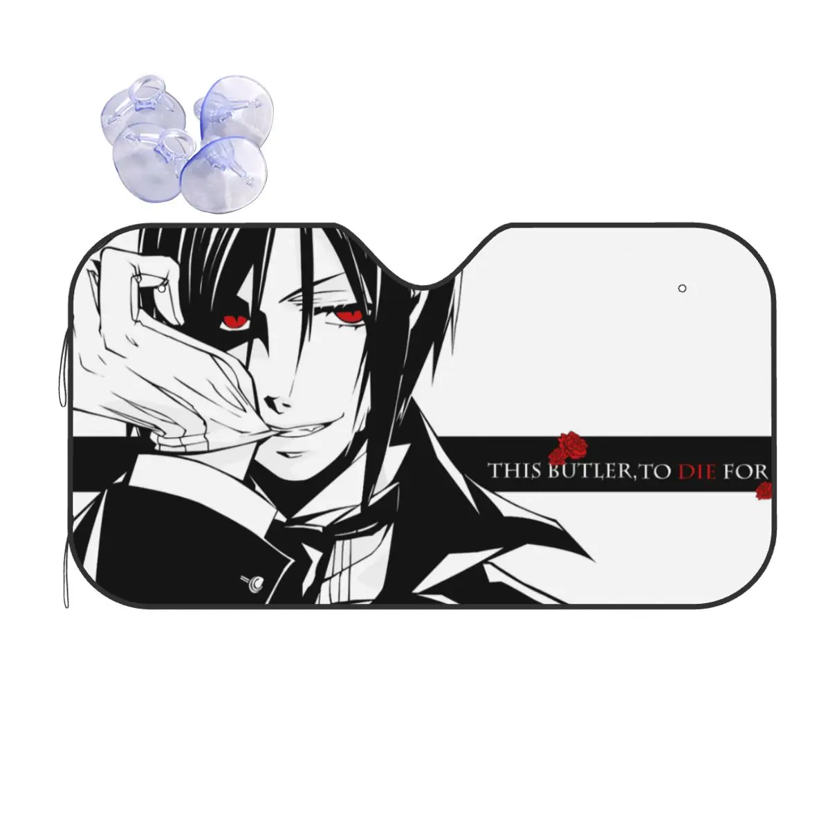

Black Butler Anime Windshield Sunshade Sebastian Foldable Car Front Window Visor 70x130cm Sun Visor Car-styling